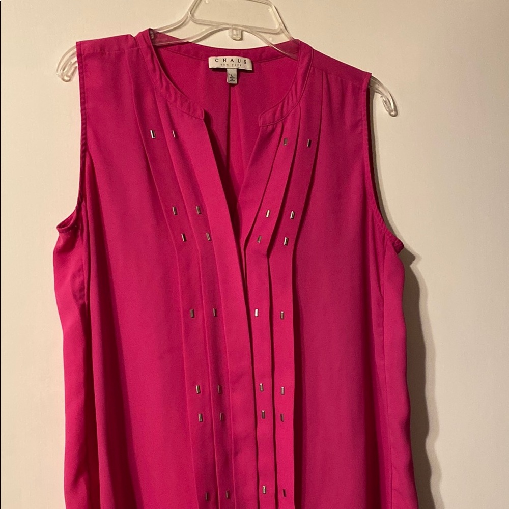 Chaus Pink Blouse Elegant Top
